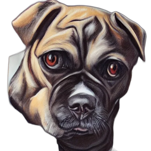 face, animal, staff, photorealistic transparent PNG cut-out