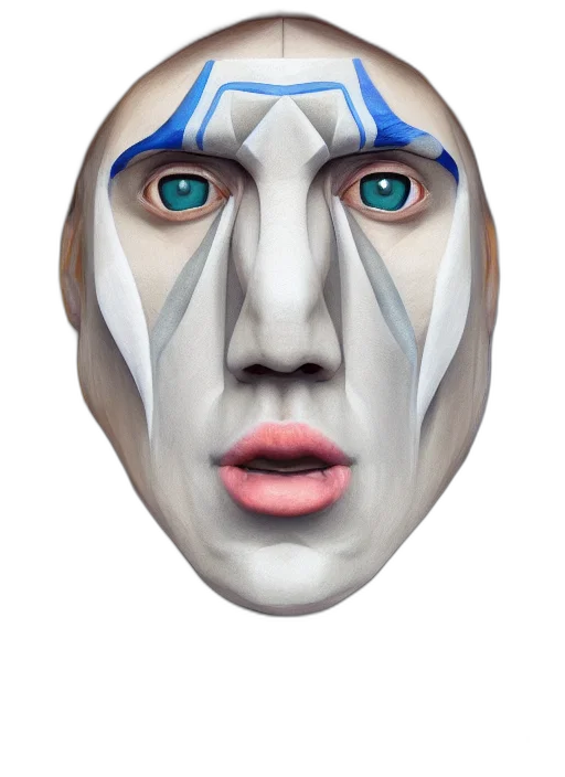mask, face, robot, creature transparent PNG cut-out
