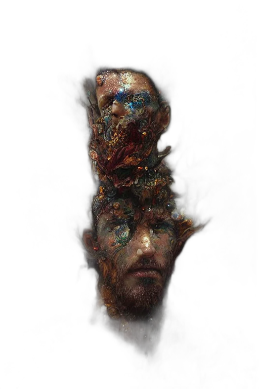 face, mask, crown, hair transparent PNG cut-out
