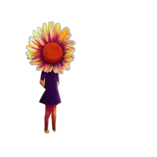 flower, dress, staff, umbrella transparent PNG cut-out