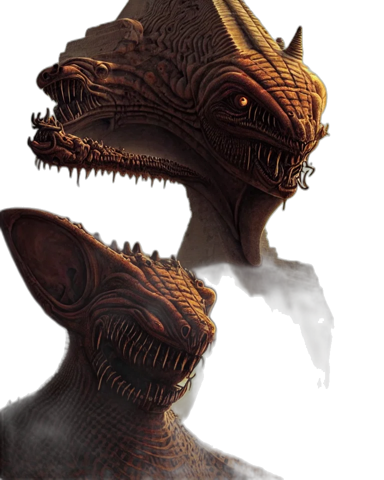 creature, mask, dragon, face transparent PNG cut-out