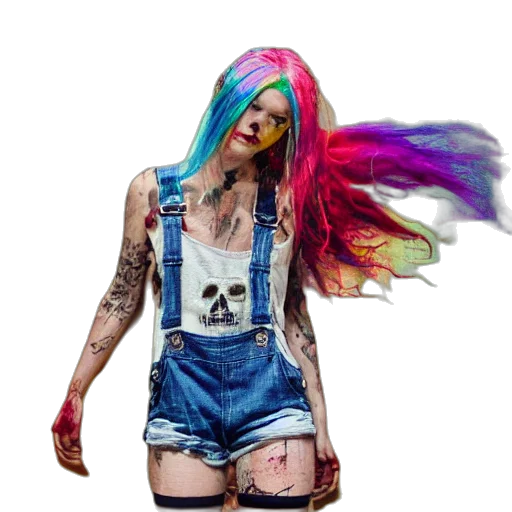 hair, dress, cyberpunk, concept art transparent PNG cut-out