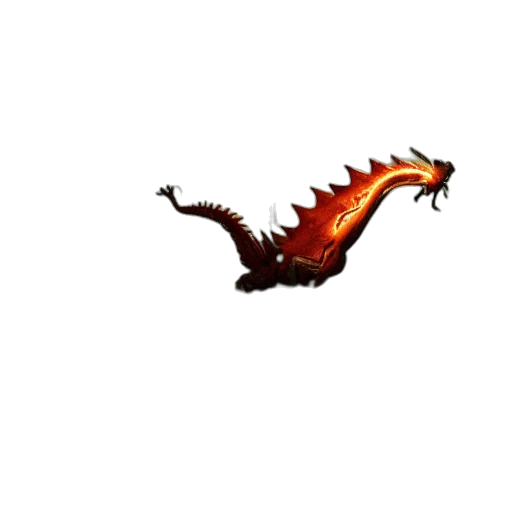 dragon, creature, animal, staff transparent PNG cut-out