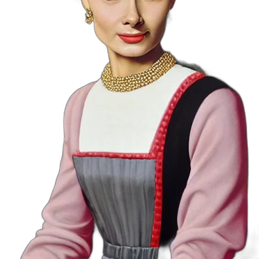 dress, jewelry, staff, face transparent PNG cut-out