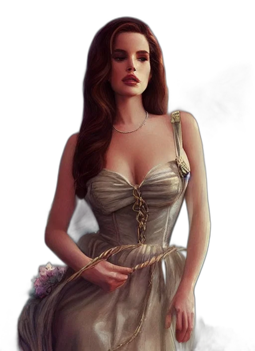 dress, jewelry, fantasy art, concept art transparent PNG cut-out