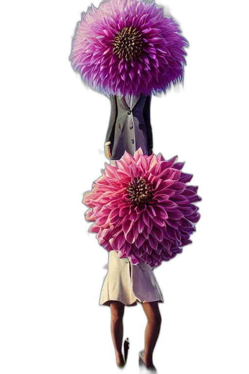 flower, umbrella, staff, dress transparent PNG cut-out