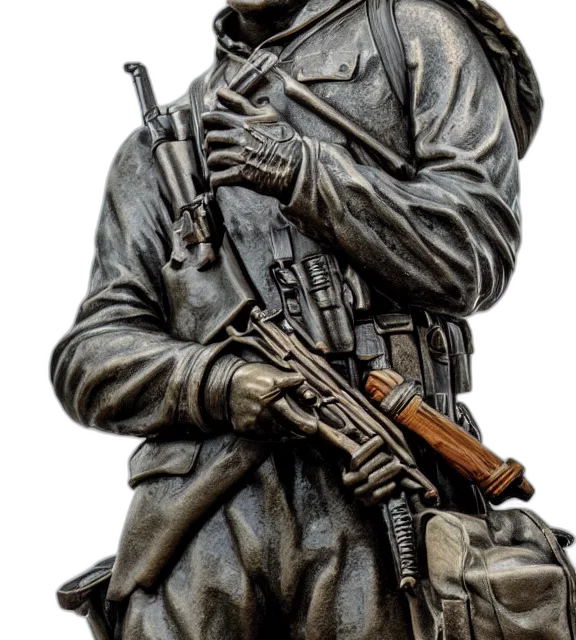 jacket, weapon, staff, 3d render transparent PNG cut-out