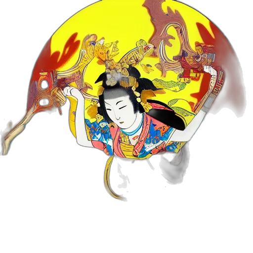 staff, mask, dragon, crown transparent PNG cut-out