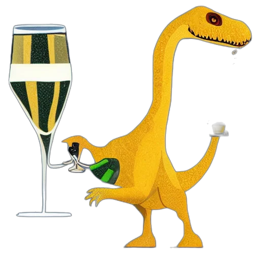 3d render, concept art, fancy, dinosaur transparent PNG cut-out