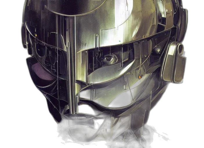 mask, robot, face, concept art transparent PNG cut-out
