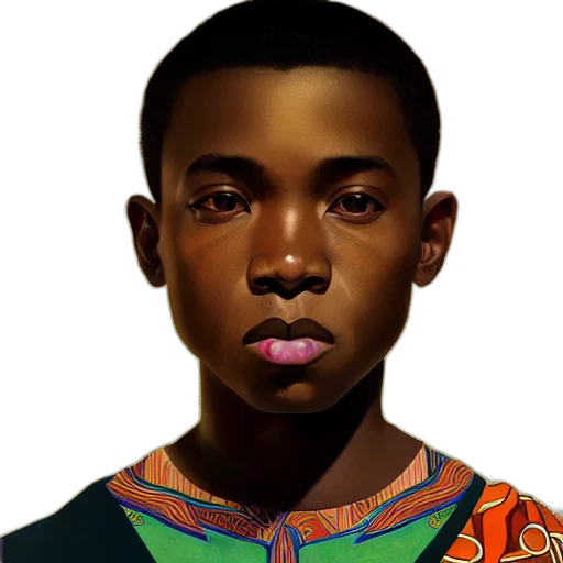 face, photorealistic, oil painting, cartoon transparent PNG cut-out