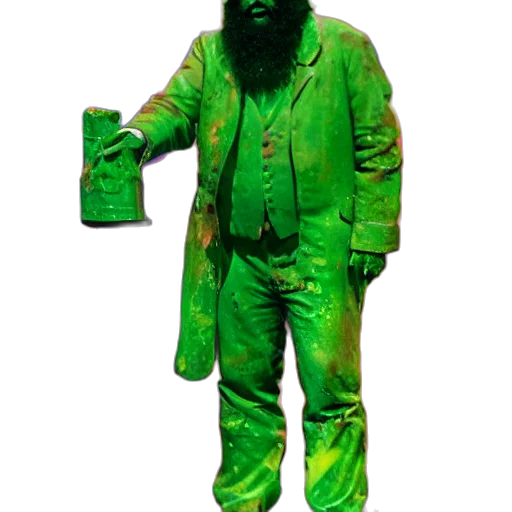 jacket, bottle, staff, creature transparent PNG cut-out