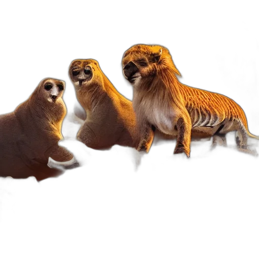 animal, creature, concept art, 3d render transparent PNG cut-out