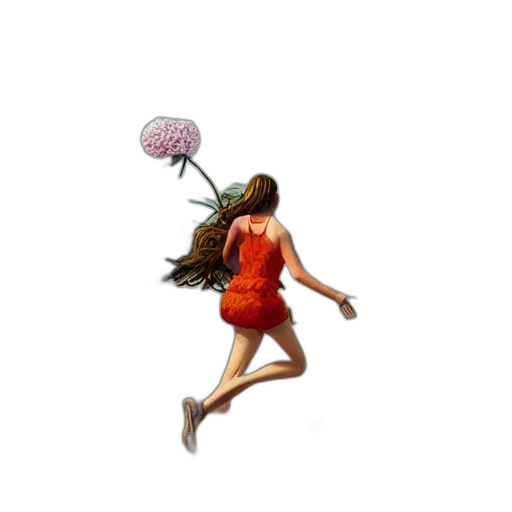 dress, flower, umbrella, creature transparent PNG cut-out