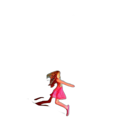hair, creature, shoes, staff transparent PNG cut-out
