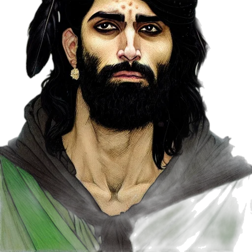 face, fantasy art, photorealistic, comic book art transparent PNG cut-out