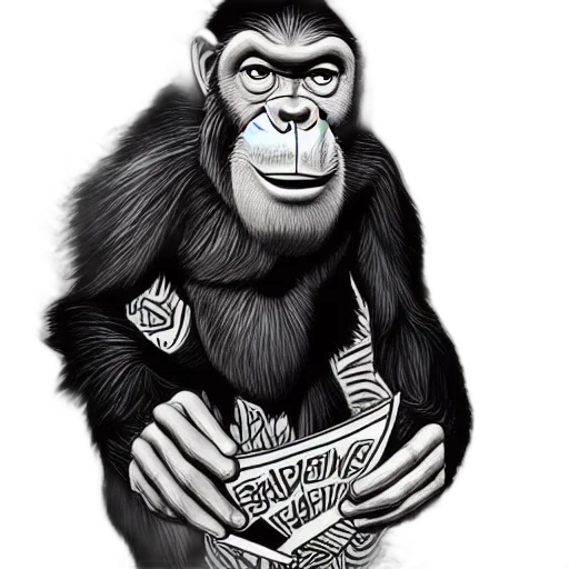 animal, photorealistic, cartoon, pencil sketch transparent PNG cut-out