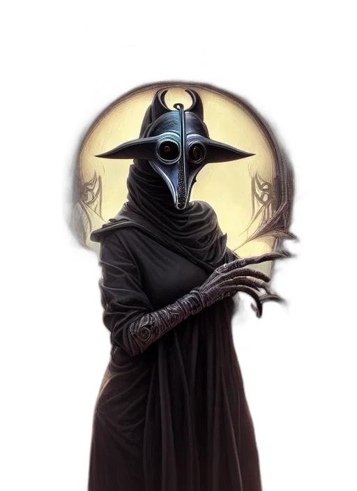 mask, staff, face, creature transparent PNG cut-out