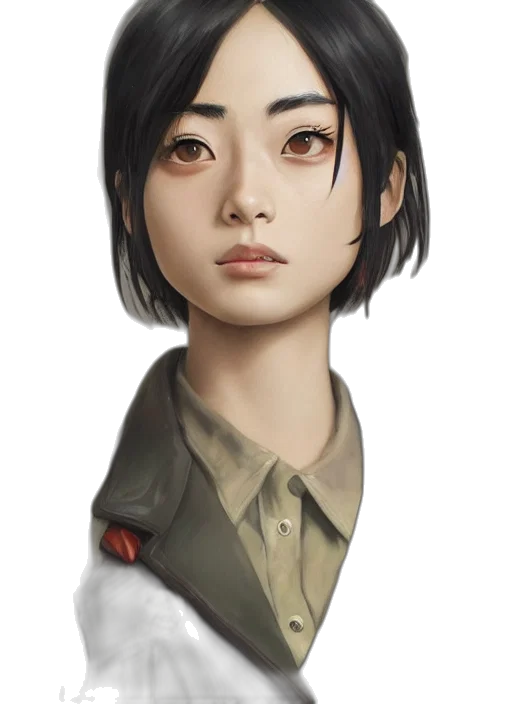 staff, face, jacket, weapon transparent PNG cut-out