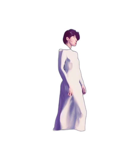 dress, jacket, staff, robot transparent PNG cut-out
