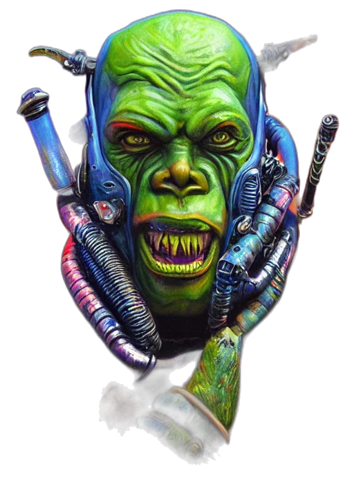 staff, mask, face, creature transparent PNG cut-out