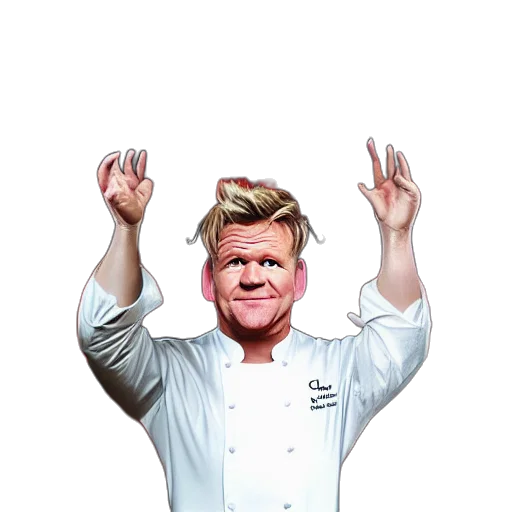 staff, food, photorealistic, portrait transparent PNG cut-out