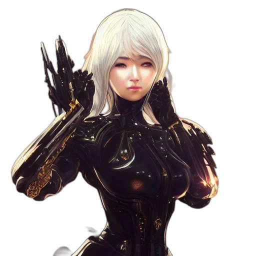 robot, staff, concept art, fantasy art transparent PNG cut-out