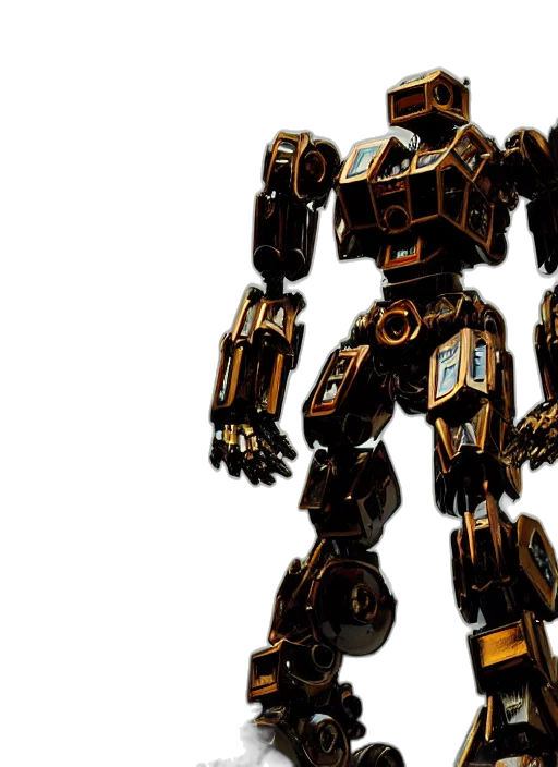 robot, weapon, 3d render, concept art transparent PNG cut-out