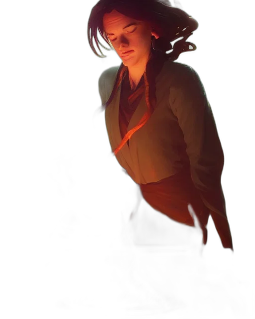 jacket, staff, creature, face transparent PNG cut-out