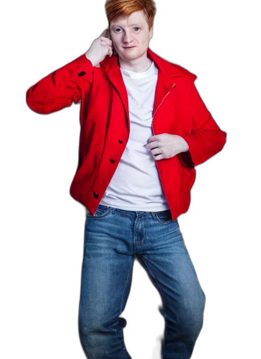 jacket, staff, hat, creature transparent PNG cut-out