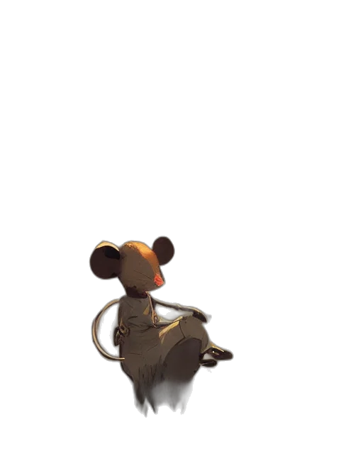 animal, staff, hat, jacket transparent PNG cut-out