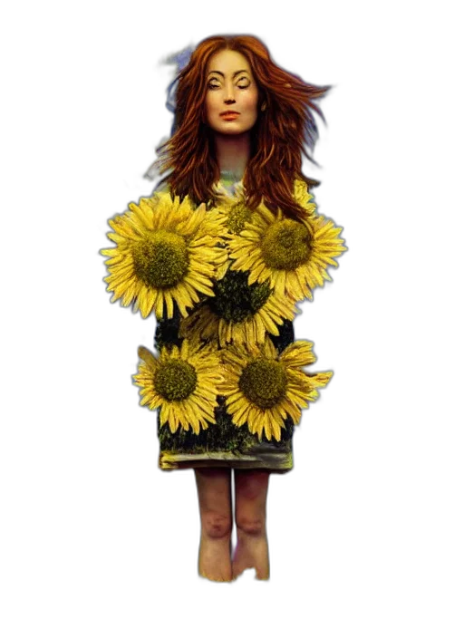 dress, flower, 3d render, photorealistic transparent PNG cut-out