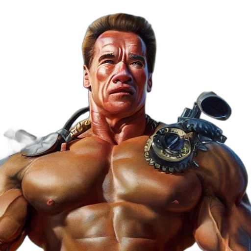 weapon, face, robot, photorealistic transparent PNG cut-out