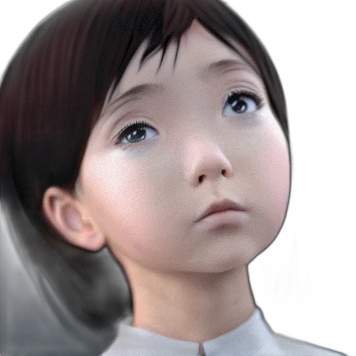 robot, face, 3d render, photorealistic transparent PNG cut-out