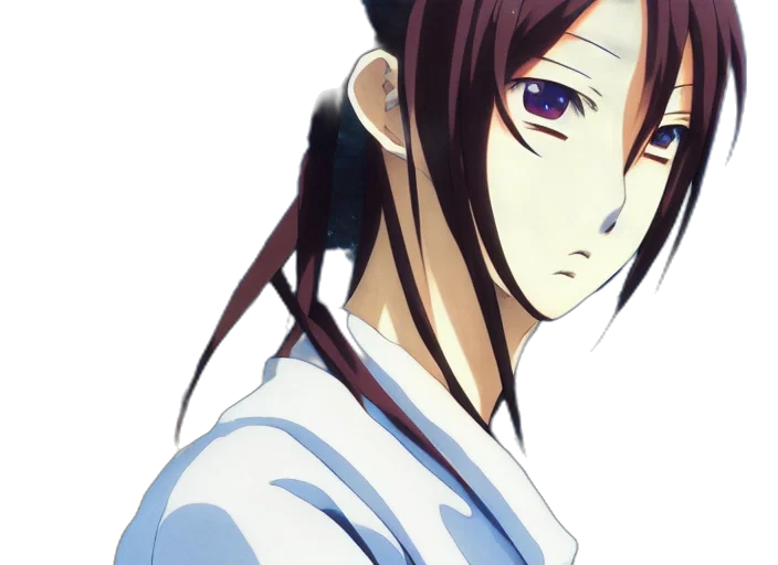 staff, face, anime, photorealistic transparent PNG cut-out