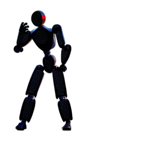 robot, staff, jacket, 3d render transparent PNG cut-out
