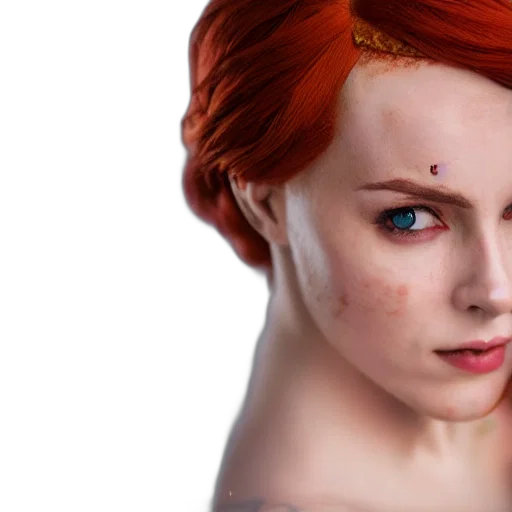 face, crown, robot, photorealistic transparent PNG cut-out