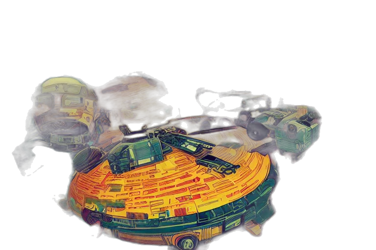 car, weapon, 3d render, concept art transparent PNG cut-out