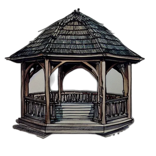 furniture, building, hat, umbrella transparent PNG cut-out