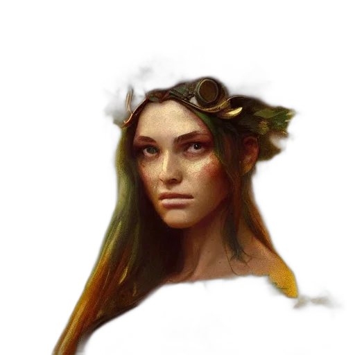 crown, face, fantasy art, concept art transparent PNG cut-out