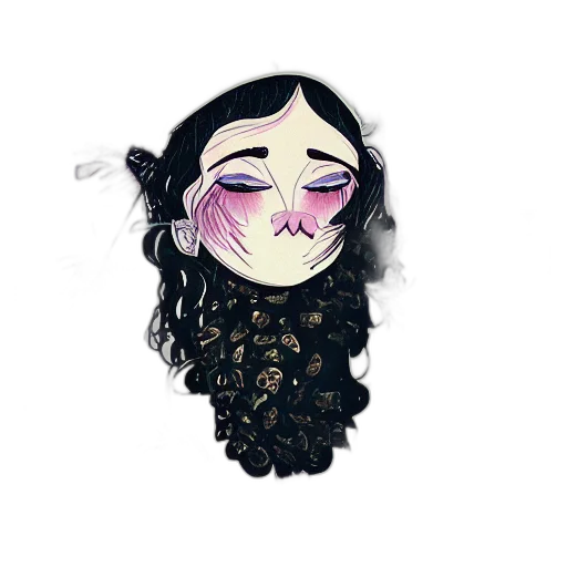 mask, face, hair, creature transparent PNG cut-out