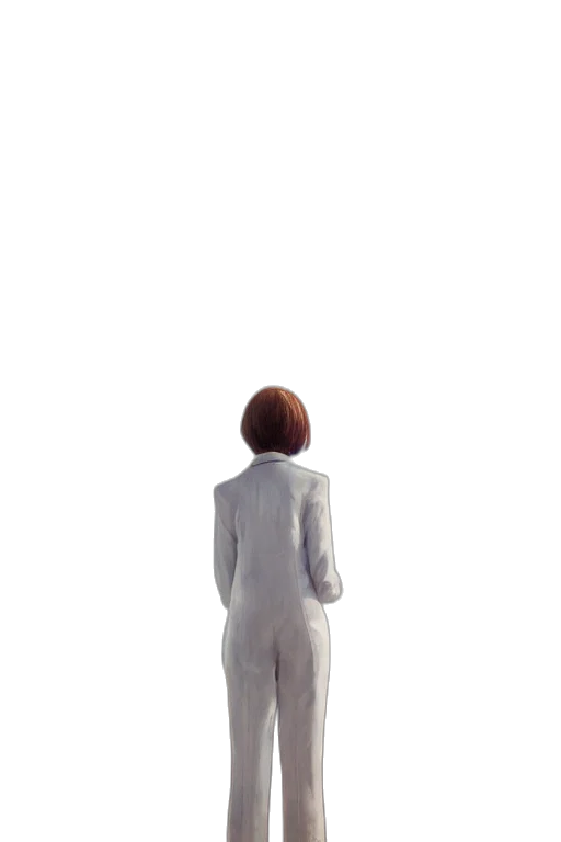 dress, jacket, robot, staff transparent PNG cut-out