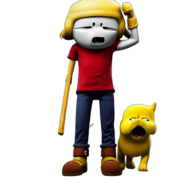 staff, robot, animal, 3d render transparent PNG cut-out