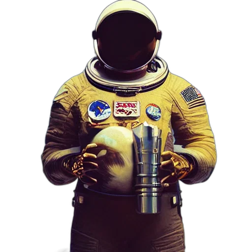 bottle, robot, staff, jacket transparent PNG cut-out