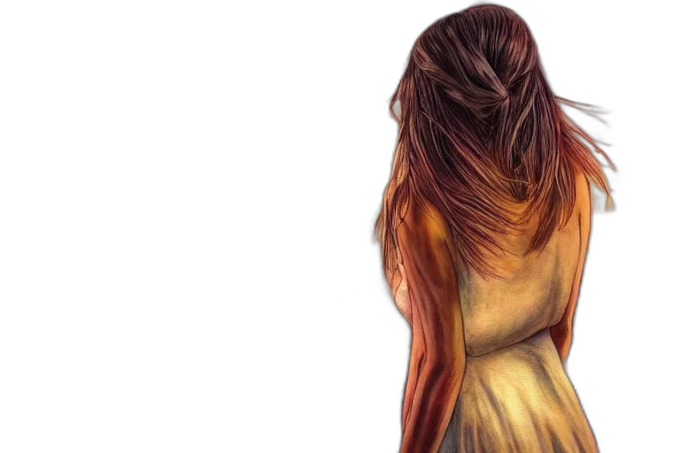 hair, dress, face, mask transparent PNG cut-out