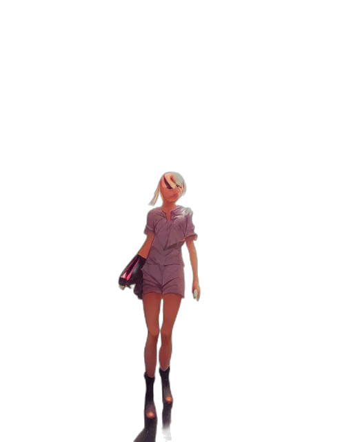 dress, robot, jacket, staff transparent PNG cut-out