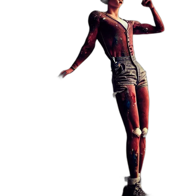 dress, robot, jacket, staff transparent PNG cut-out