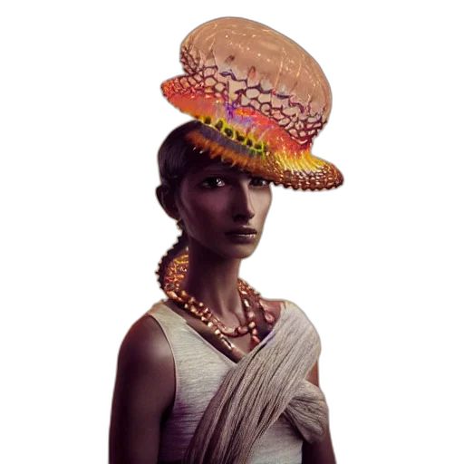 hat, jewelry, dress, staff transparent PNG cut-out