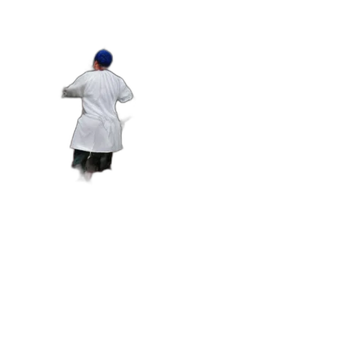 staff, jacket, hat, robot transparent PNG cut-out