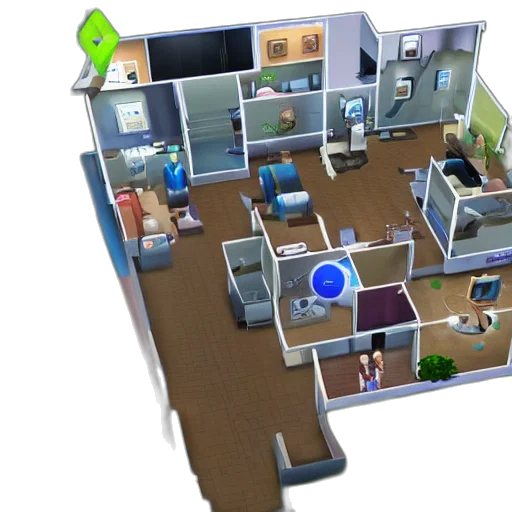 furniture, 3d render, concept art, screenshot transparent PNG cut-out